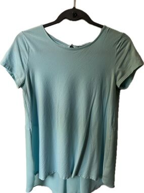 Lands' End Light Blue Short Sleeve Women's Tee